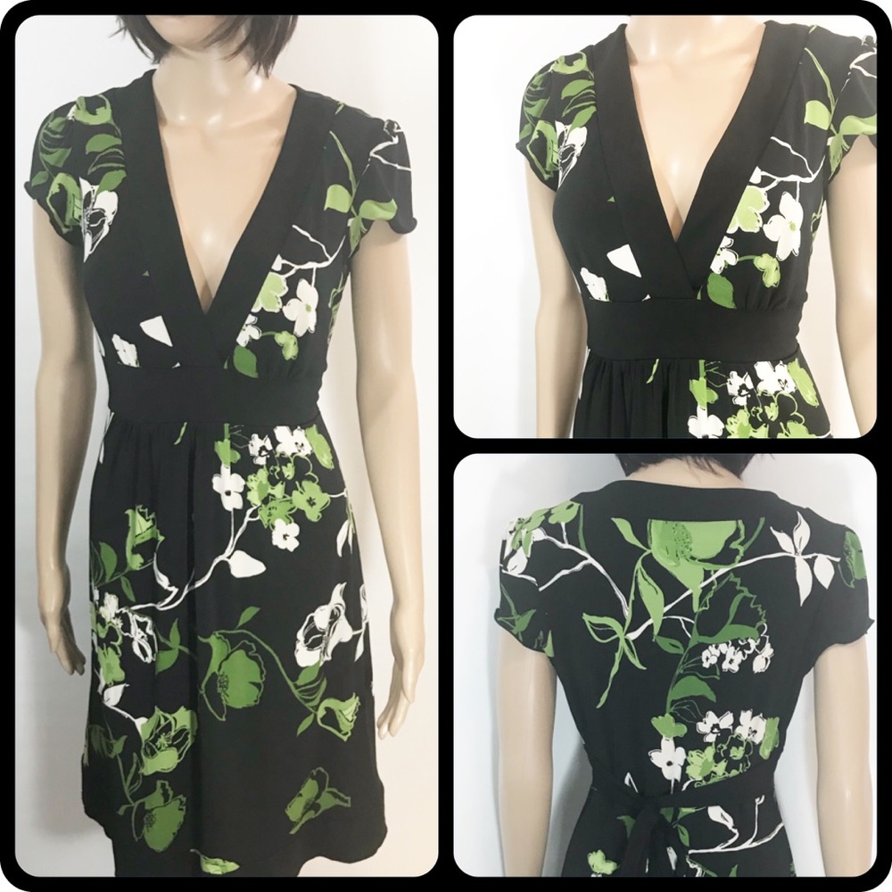 SPEECHLESS Black and Green Dress Size M - Picture 2 of 7
